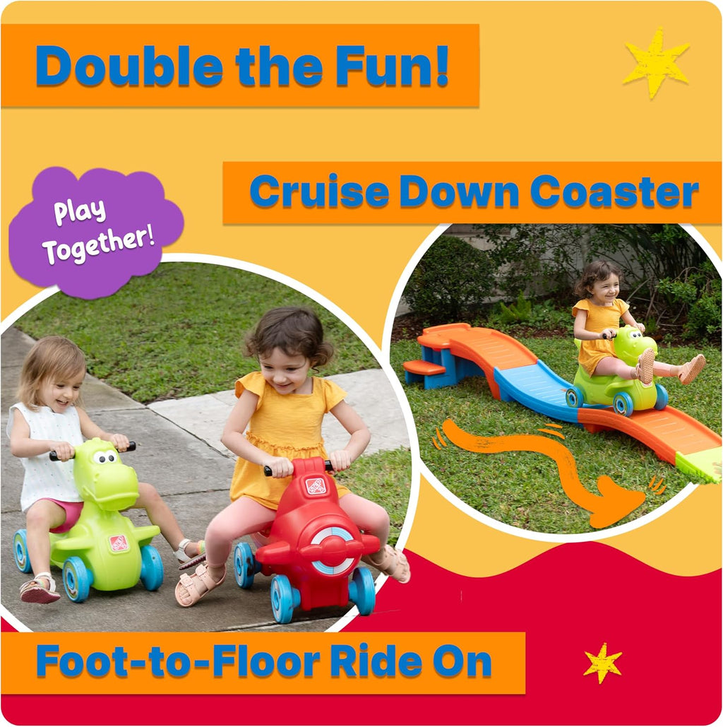 Dino Dash Up & Down Roller Coaster Kids Ride Toy
