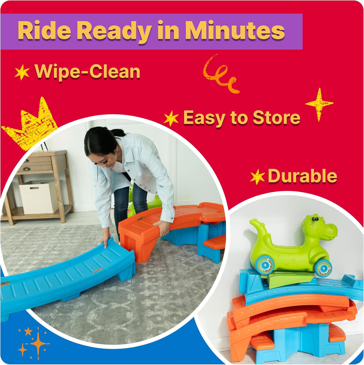 Dino Dash Up & Down Roller Coaster Kids Ride Toy