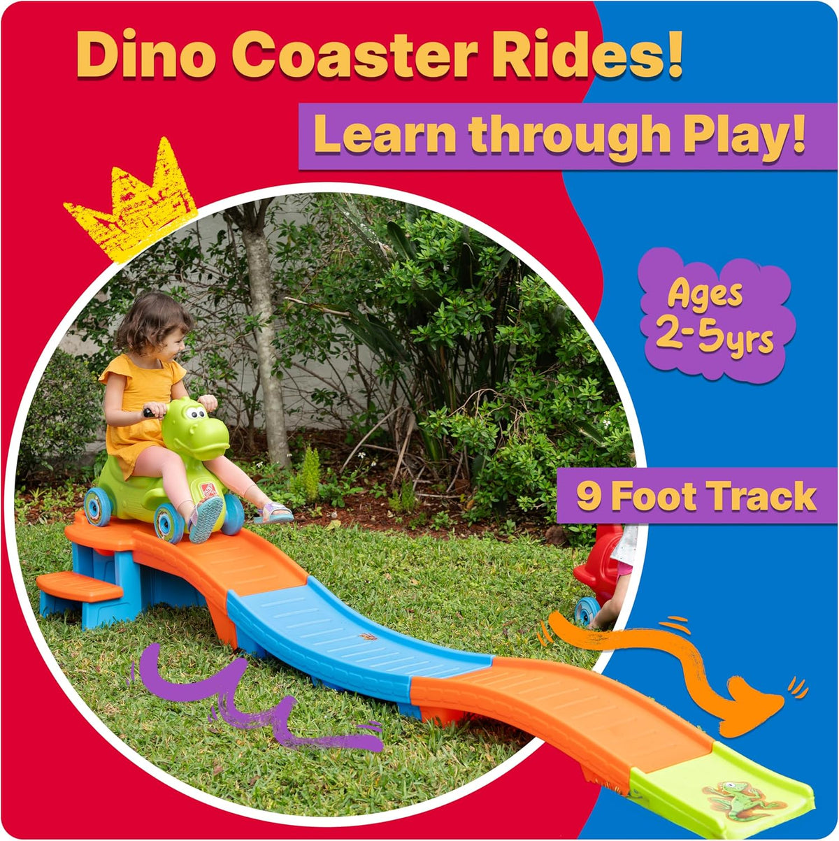 Dino Dash Up & Down Roller Coaster Kids Ride Toy